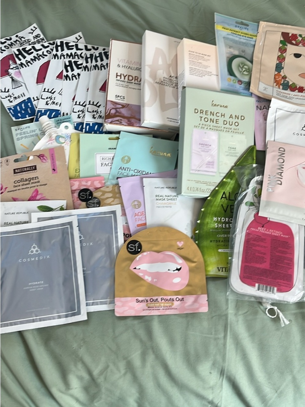 Assorted Women’s Skincare Sheet Mask Bundle - 45+. New and Intact. Various Brand